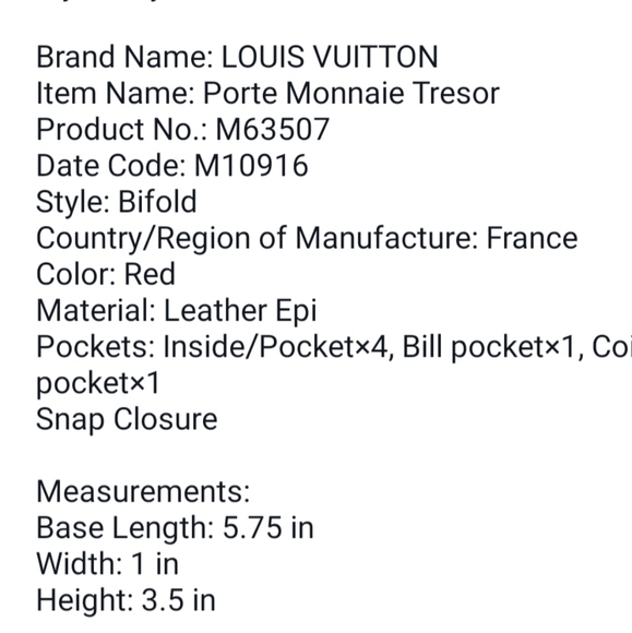 Louis Vuitton Red Epi Porte Monnaie Tresor Wallet - Picture 16 of 16